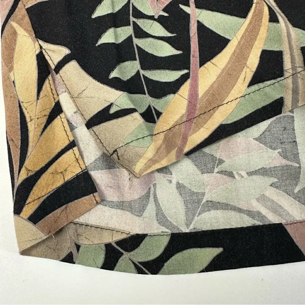 TORI RICHARD Casual Hawaiian Tropical Floral Button Down Short Sleeve Shirt Sz L